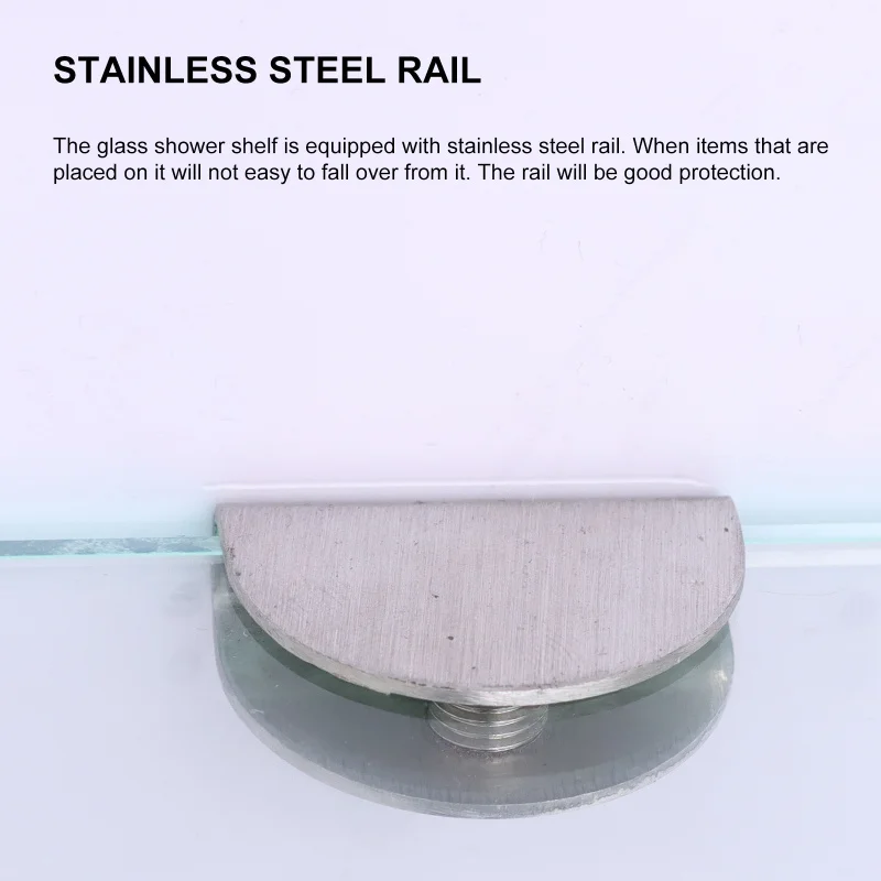 Direct factory single tier shower glass shelf bathroom corner shelf