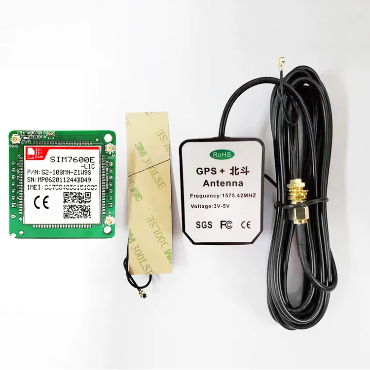SIMCOM SIM7600E-L1C development board +GPS FPC Antenna 4G LTE Cat1 Module SIM7600E-L1C Core Board GNSS GPS BeiDou GLONASS