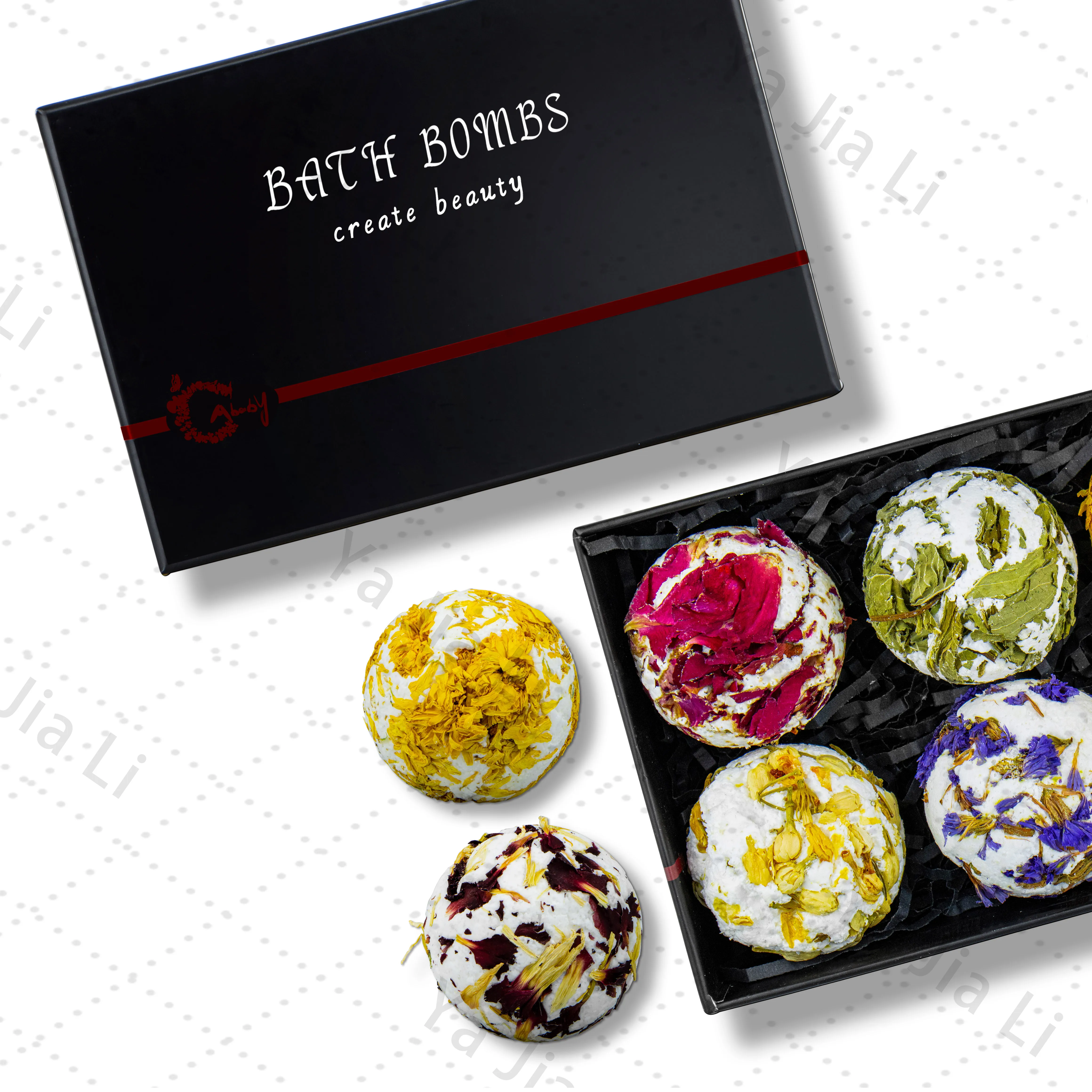 Фабрика в наличии OEM Органическая Ванна fizzier 6 упаковок больших бомбочек для ванны Msds 100% Натуральные сушеные цветы