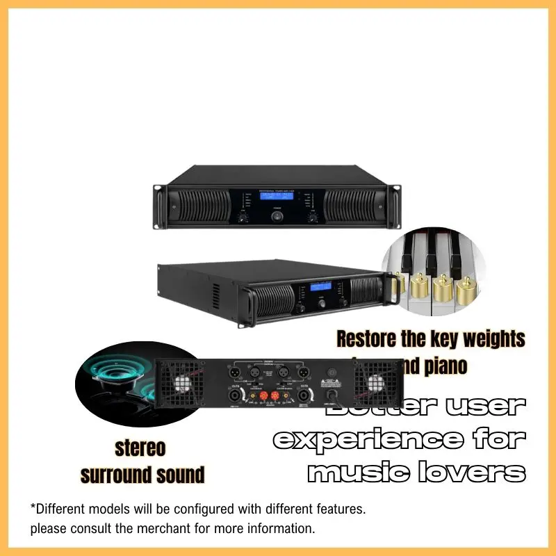 Professional Class H 2U 2-Channel 1200Watts Subwoofer Power Amplifier - USB SD MMC Card AUX Optical Hi-Fi Audio System