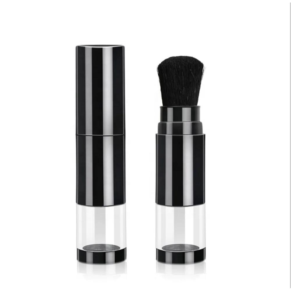 Vegan synthetic mineral powder brush customized green refillable mineral sunscreen spf 40 makeup powder brush