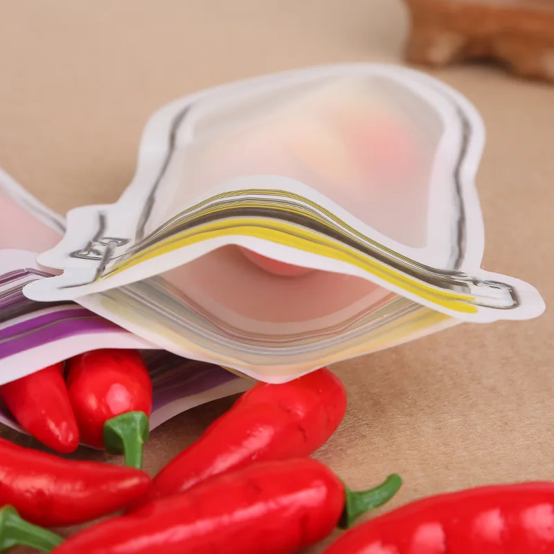 Wholesale Special Design Plastic Storage Bottle Shaped Stand Up Pouch Mason Jar Shaped Zipper Bag