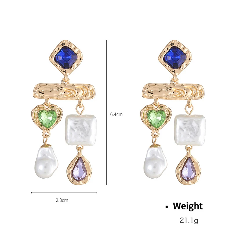 2023 Wholesale Baroque Pearl Cloud Shaped Earrings Short Cluster Pearl Cloud Stud Earrings Jewelry