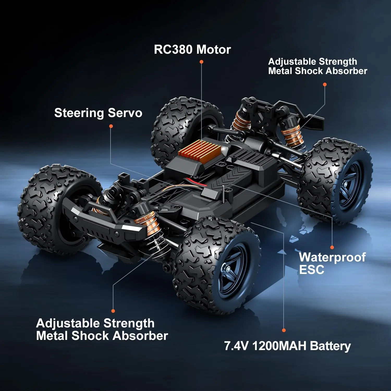 Dwi Dowellin 1:18 вездеходный Радиоуправляемый автомобиль для взрослых 4WD внедорожный грузовик высокая скорость 40 + км/ч 4x4 водонепроницаемый с дистанционным управлением