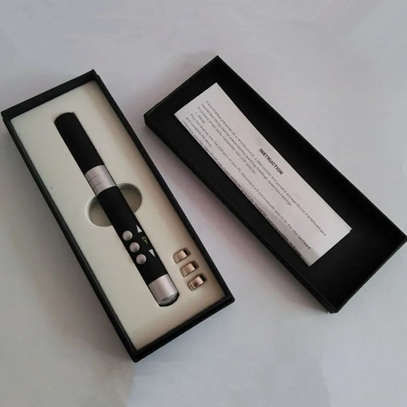 Wireless Presentation Teaching Pointer Pen with Green Light  2.4GHz USB Remote Control for PPT Presentation