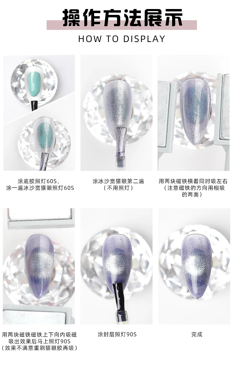 PinPai Hot Sale New Style Colorful Cat Eye Gel Magnetic Suction Gel Polish