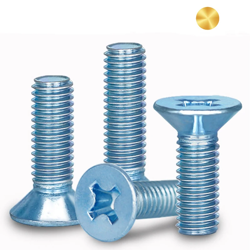 M2 M3 M4 M5 M6 C1022 10B21 Steel Zinc Plated Phillips Flat Head Machine Screw DIN965 GB818