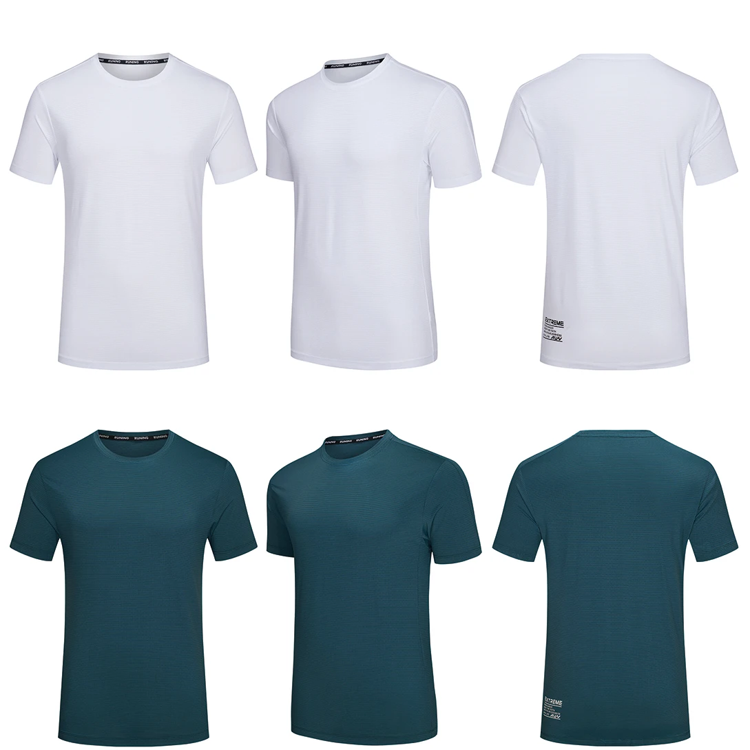 
Gym athletic sports wear custom polyester t shirt wholesale Custom Logo Breathable Sports Polyester Fitness mens gym T Shirt 