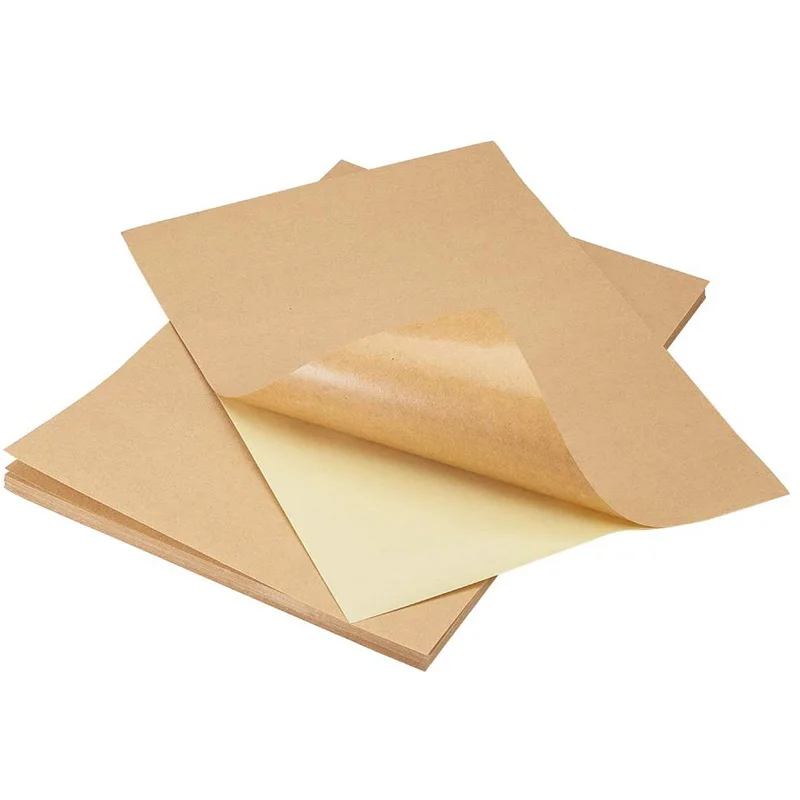 Custom blank kraft stickers paper tags label A4 sticker paper 8.5x11' 29.7*21cm