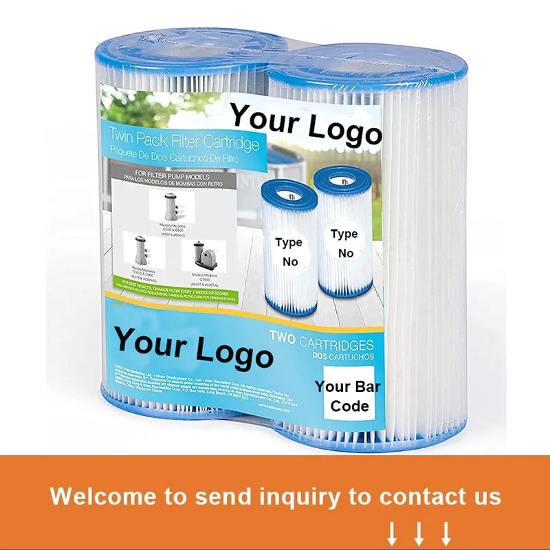 JC Customized Logo Flowclear Filter Cartridge Type III / AC For Use in Most Pool Filter Pumps