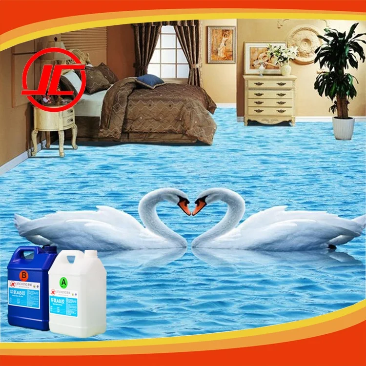 Epoxy Resin 3D Sticker Floor Resin High Clear Epoxy Resin for Counter top 3D Floor Floor coating