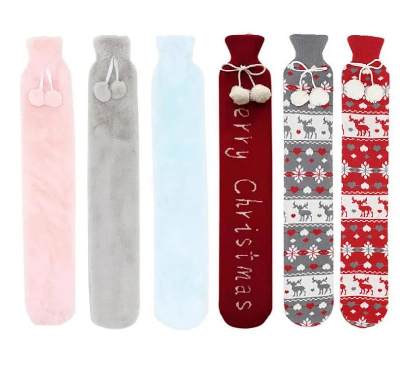 Hot Water Filling Bottle Long Style Warm Bag Rubber Plush Hot Water Bag