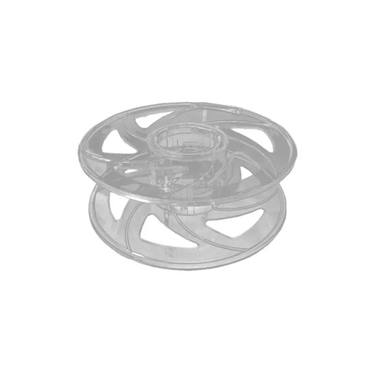 Custom Hot Selling Transparent Black Plastic Empty Wire Spool, Plastic Empty Spool Bobbin, Empty Spool