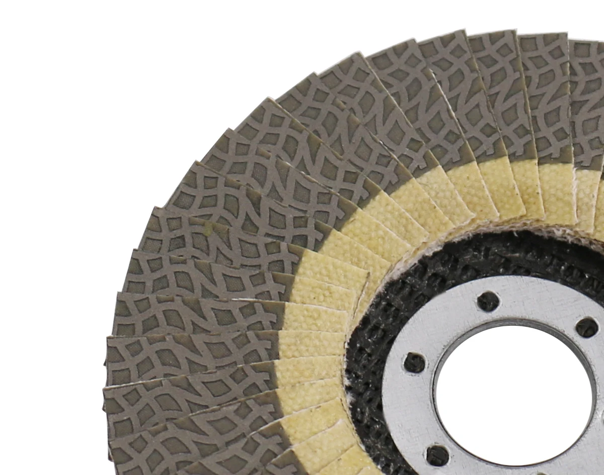 Flexible electroplated diamond flap discs