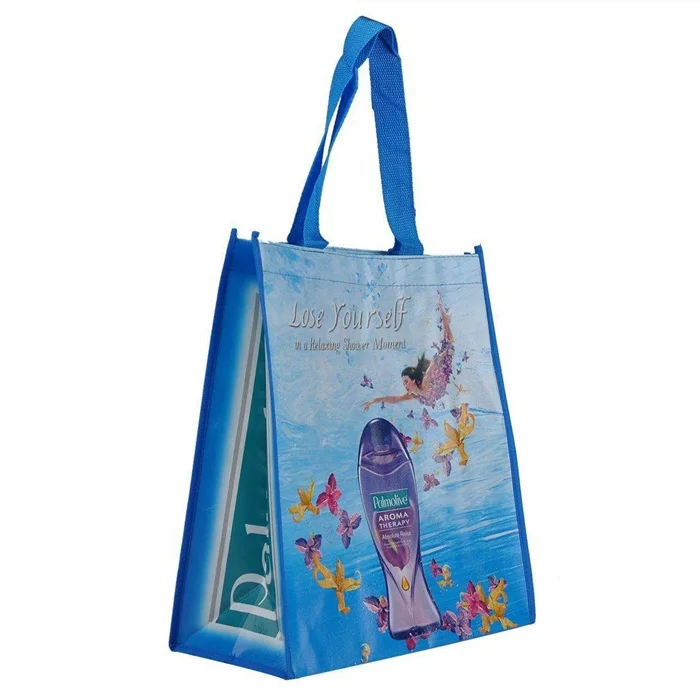 Reusable PP Woven carrying shopping grocery tote bag for colors sacs Supermarket shopping bags sac a main femme