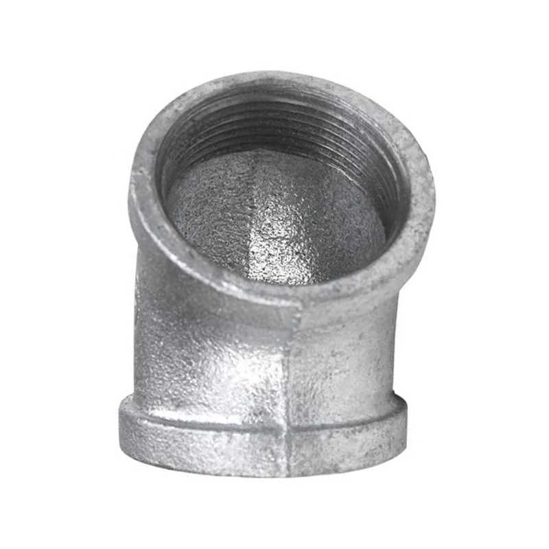 45 degree Customized carbon steel Fitting Pipes thread adapter Galvanized Pipe Fittings