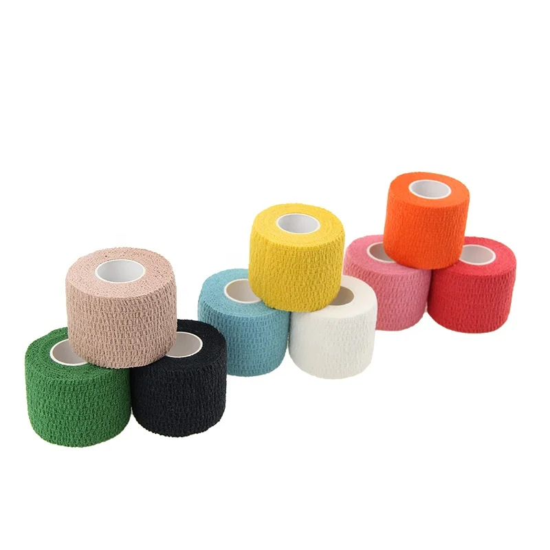 Hand Tear Cotton Cohesive Bandage Elastic Adhesive Bandage Breathable Protector Customized Size