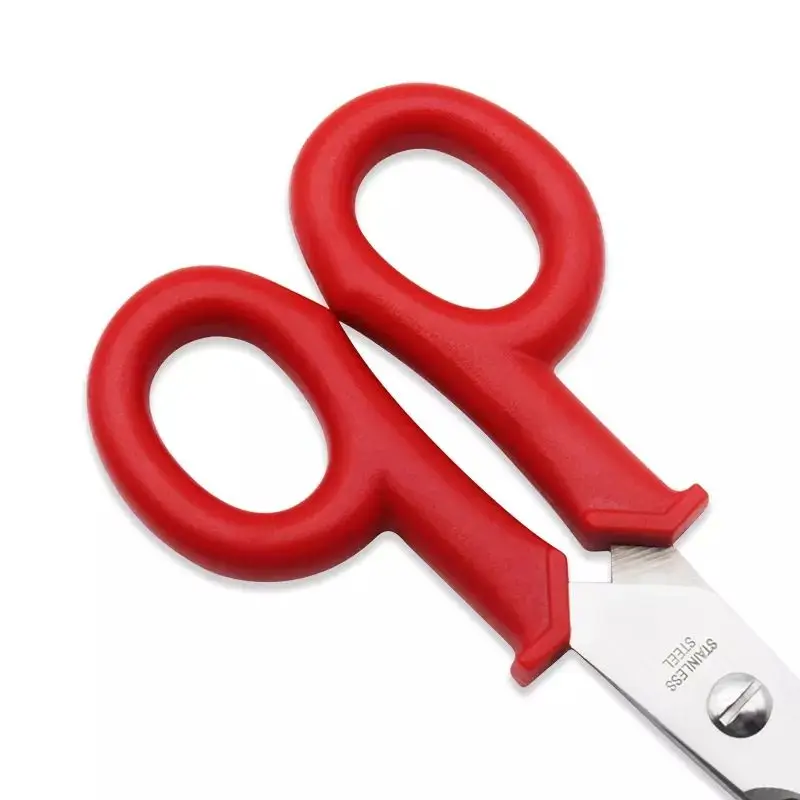 High Quality Heavy Duty Plastic Handle Professional Scissors for Electric Wire Cutting