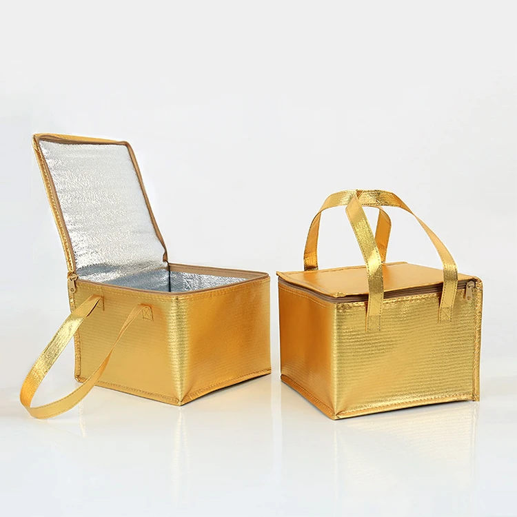 Logo print gift food delivery bag insulation lunch box cooler bag for promotion