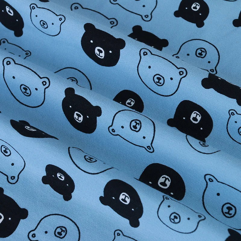 Wholesale NO MOQ oeko tex 95% cotton 5% spandex lycra custom digital printing sewing jersey fabric for baby kids clothing