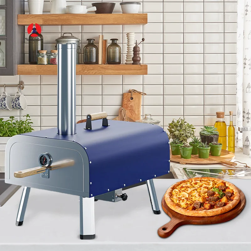 Gardensun Good Quality 13 inch portable automatic pizza oven professional pizza oven multifuel supporting