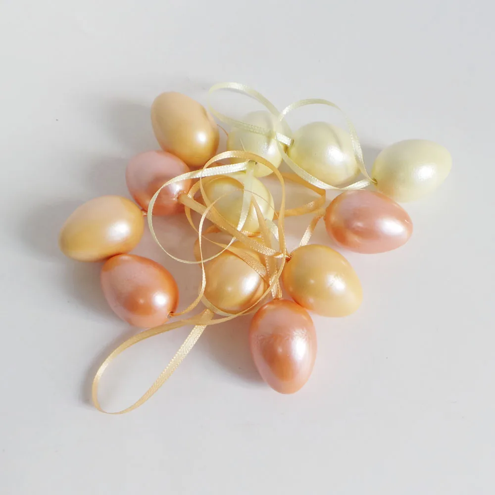 4cm S/12 Pearl Decorative Easter Egg Plastic Ornaments