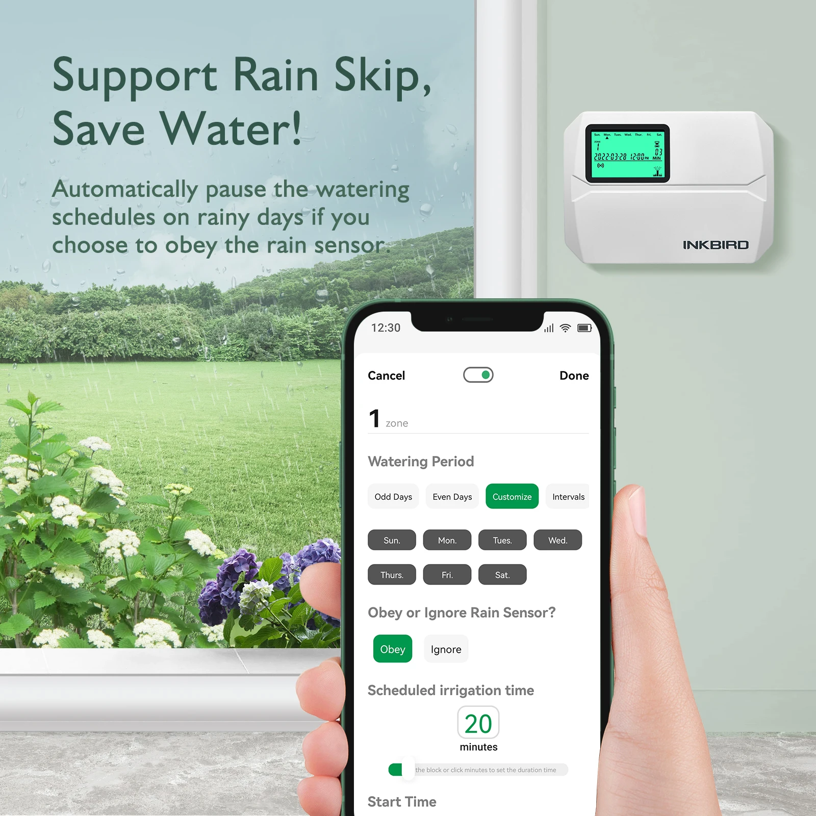 INKBIRD IIC-800 WIFI automatic garden irrigation controller for greenhouse