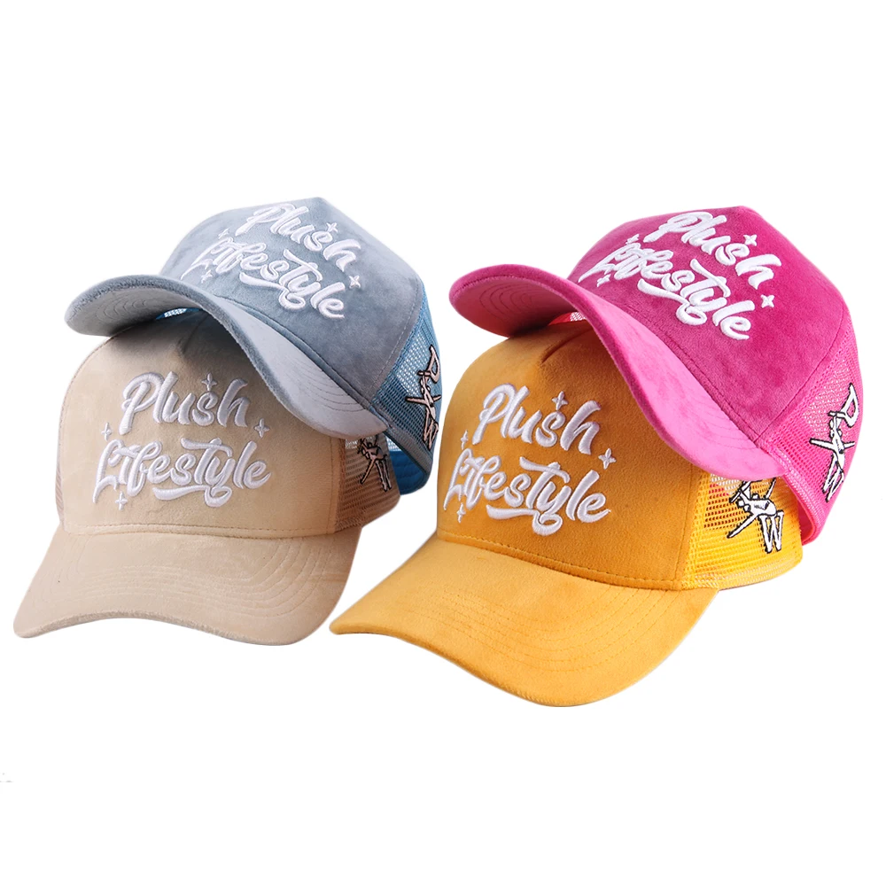 Высококачественные сетчатые бархатные кепки Gorras с вышивкой на заказ 5 панелей