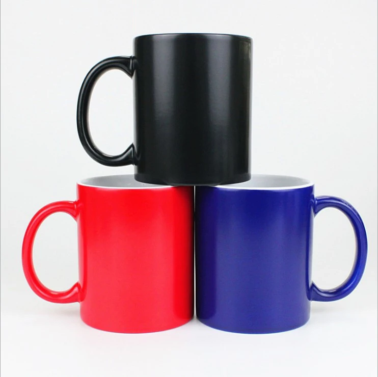 RubySub 11oz Glossy Sublimation Magic Mug Heat Sensitive Color Changing Mugs