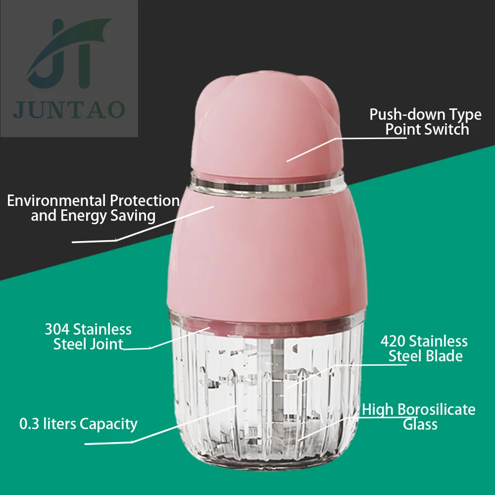 Glass Container Mini Food Manual Smoothie Oat Milk pink Personal Mixer Grinder Chopper Electric Vegetable Baby Food Makers