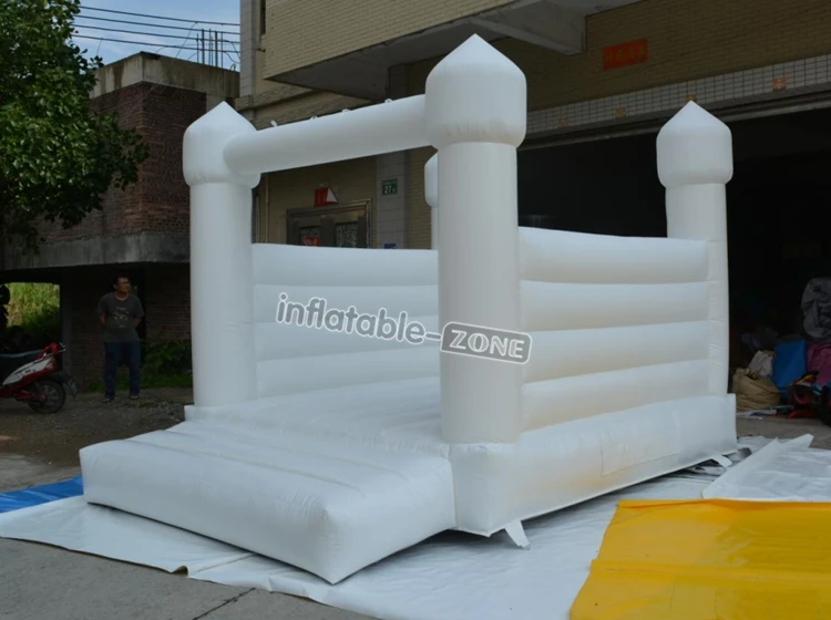 Белый упругий замок-батут, Свадебный домик-батут
