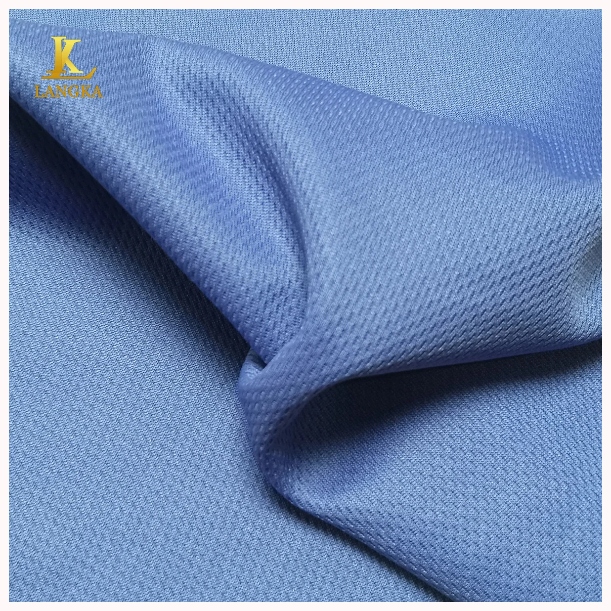 Langka high quality wholesale breathable bird eye jersey 100% polyester knit mesh lining fabric for dress