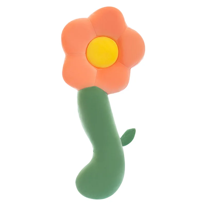 Happy Faces Plush Daisy Flower Colorful Soft Bendable Stems Sunflower Toy Gift Decorations Plush Flower