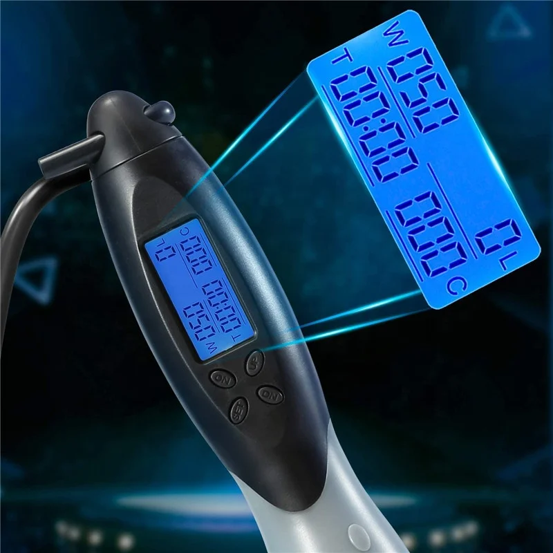 Electronic Counting Jump Rope, Adjustable Fitness Jumping Rope with Electronic Time Calorie Counter, Skipping Rope for Children