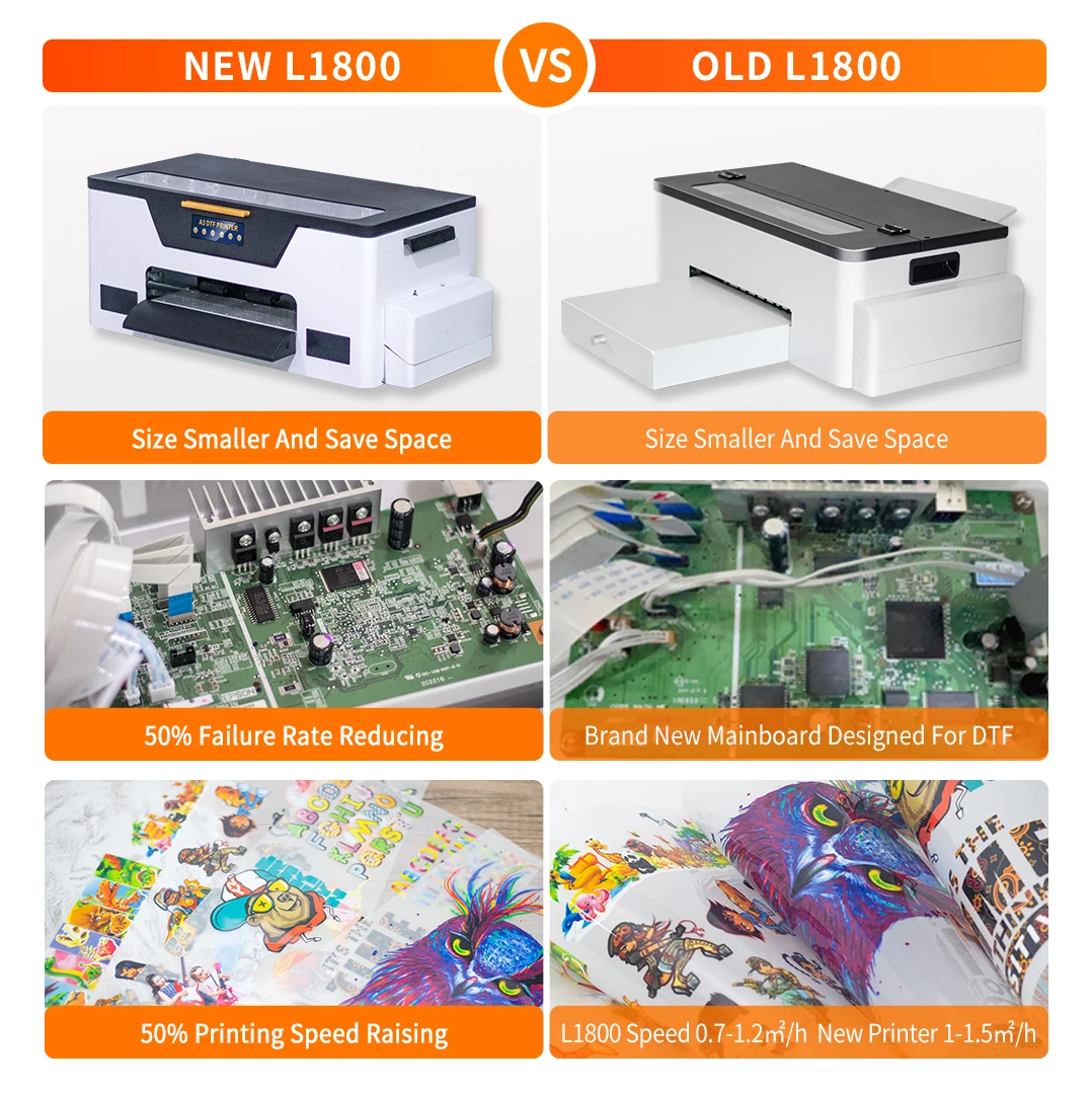 Digital DTF T shirt Printing Machine A3 A4 PET Film Printer With Desktop L805 L1800 Inkjet Printer dye sublimation printer