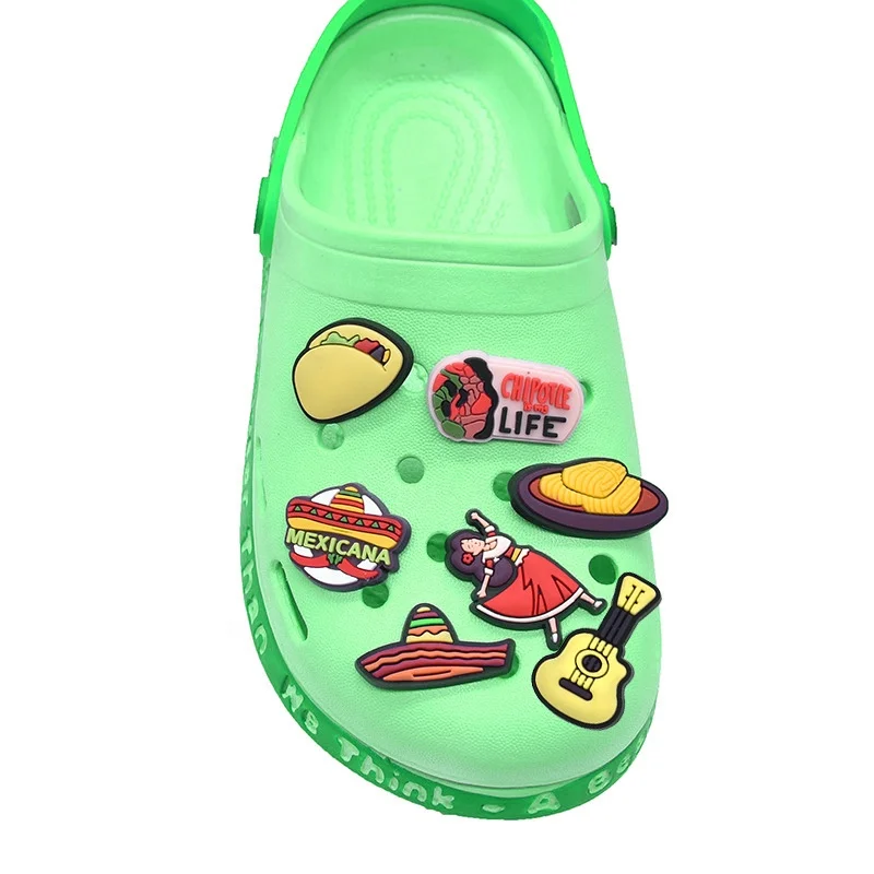 New Mexicans Charms Styled Manufacturer Wholesale Soft PVC Shoe Decorations Designer Shoe Accessories Shoe Charms Charms