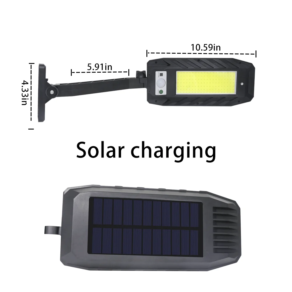 IP65 Waterproof PIR Motion Sensor Wall Light 180 LEDS Solar Street Lamp With Remote Control for Outdoor Garden Yard Lighting