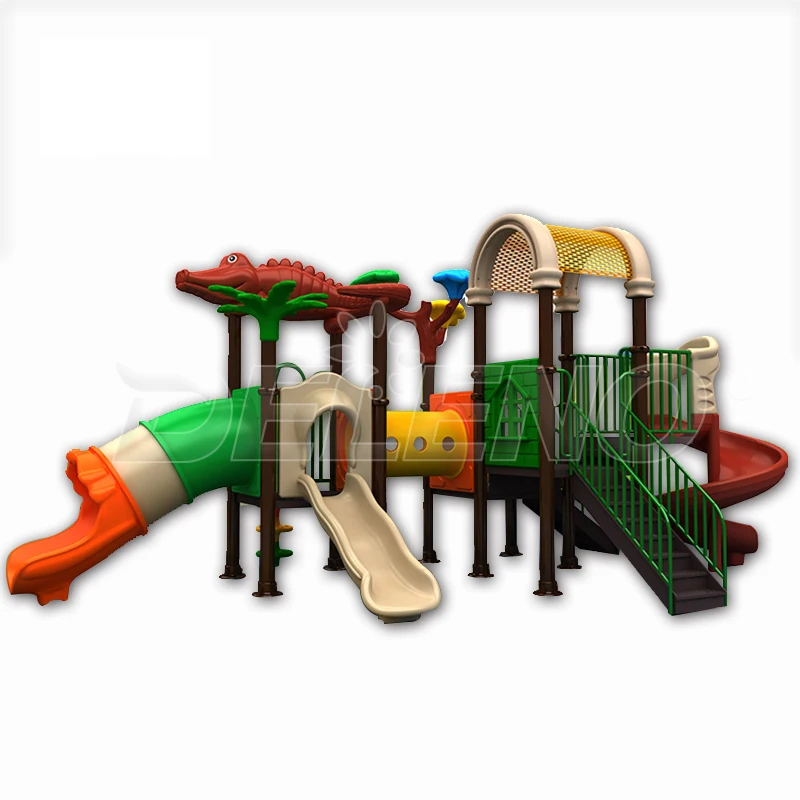 Tower Fort Play set outdoor playground equipment Climbing Frame Plastic Slide set for children