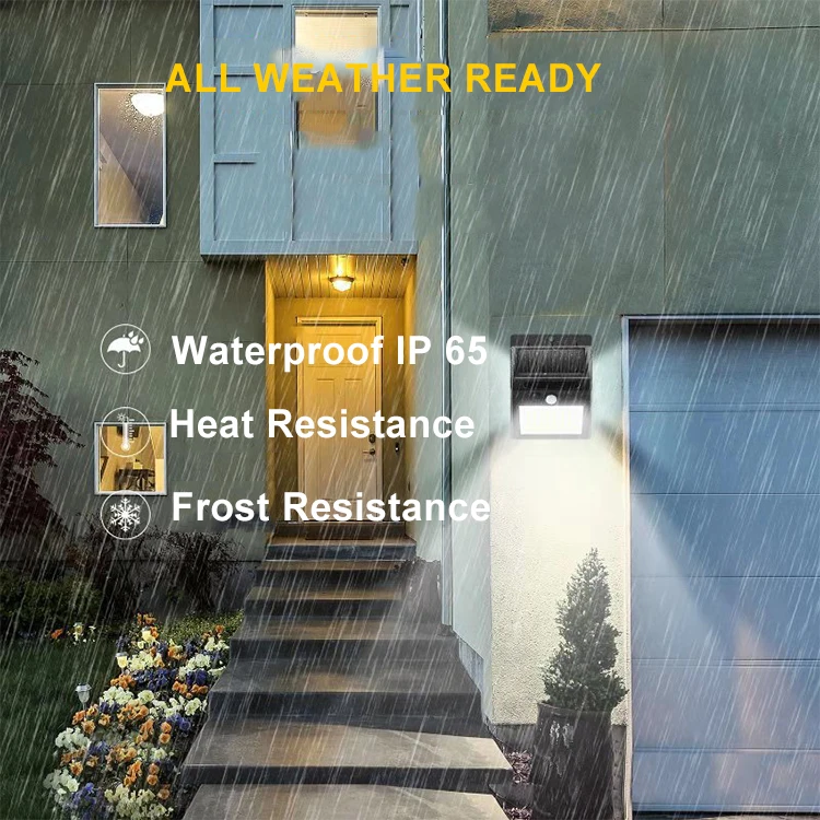 100 Leds waterproof lamp outdoor wall garden motion sensor led solar light