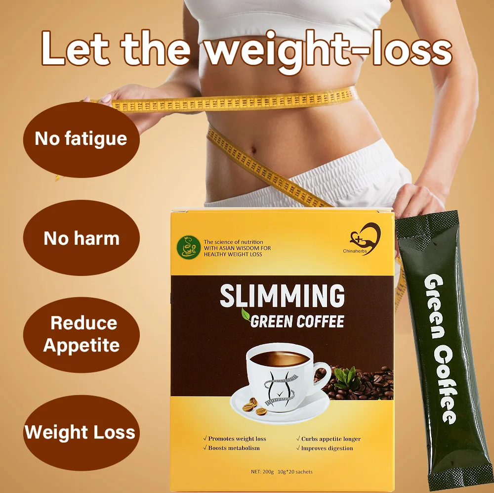 Chinaherbs natural herbs Slim green coffee keto healthy Diet control Powder Instant weight loss slimming Low Calorie Appetite Suppression
