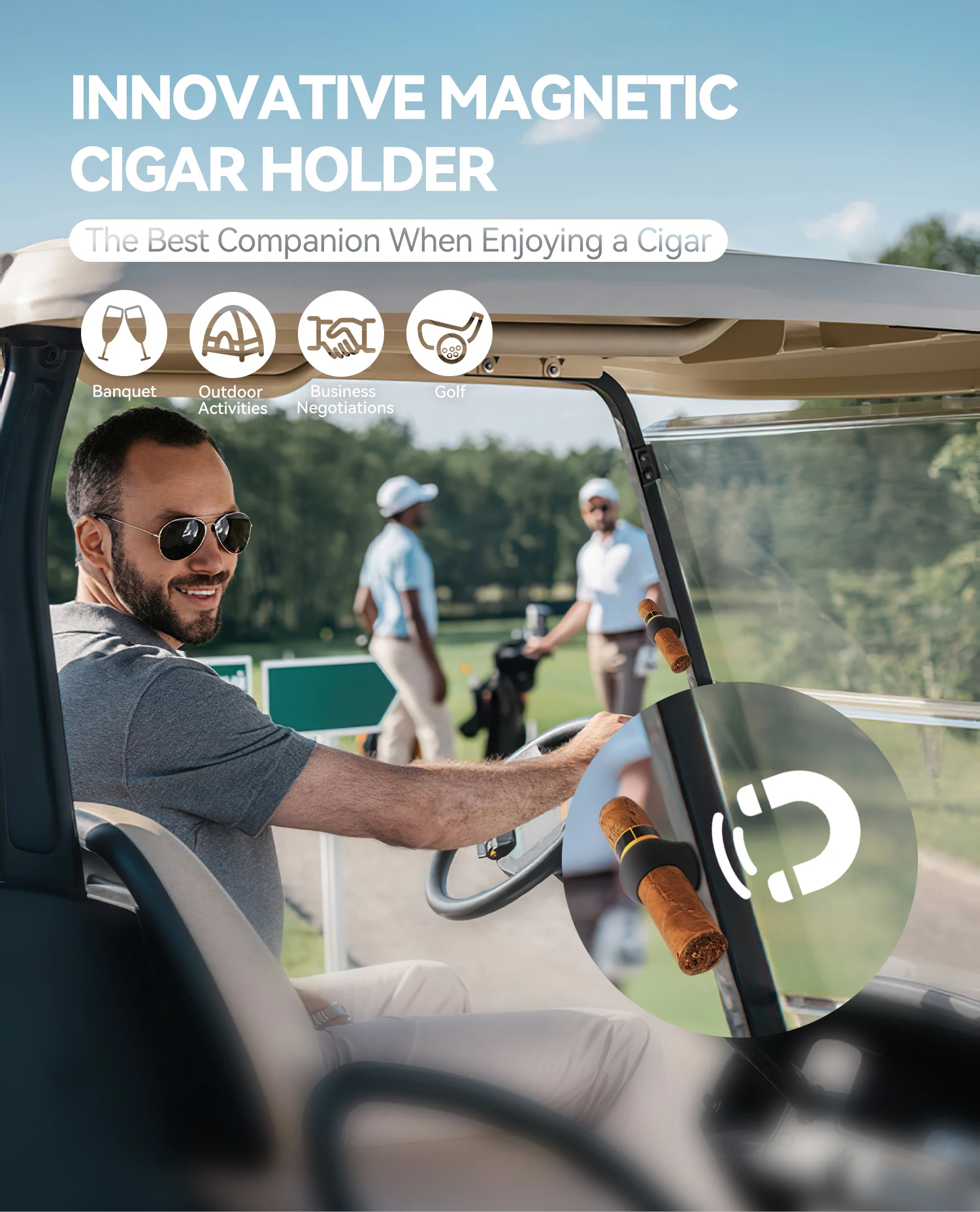 Wholesales Cigar Holder Cigar Clip Cigar Minder for Golf cart