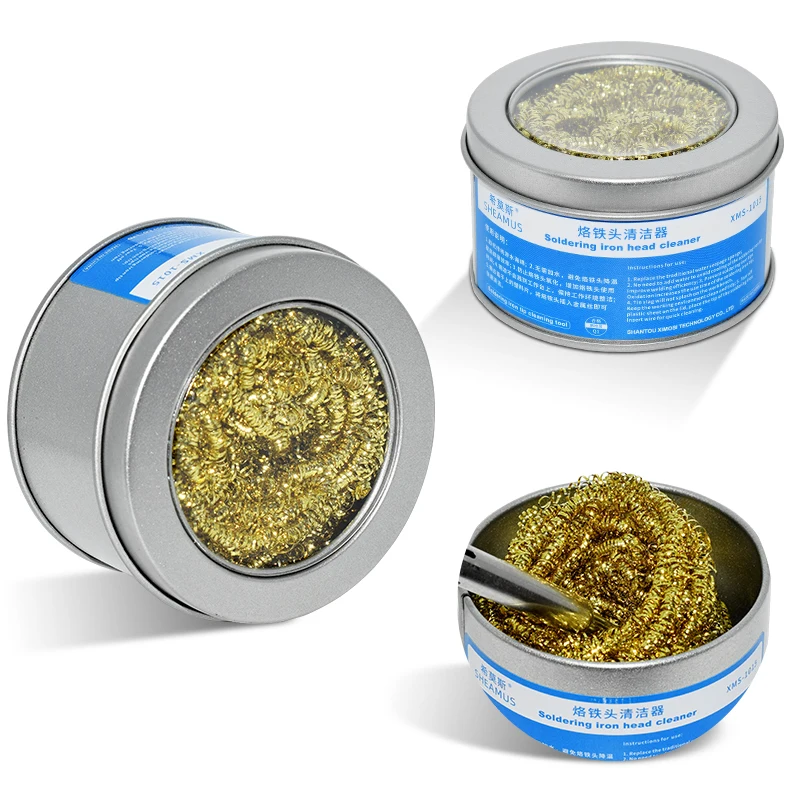 Soldering iron tip cleaning tool Soldering iron solder cleaning slag Soldering tin removal mesh Brass tin removal ball XMS-1015