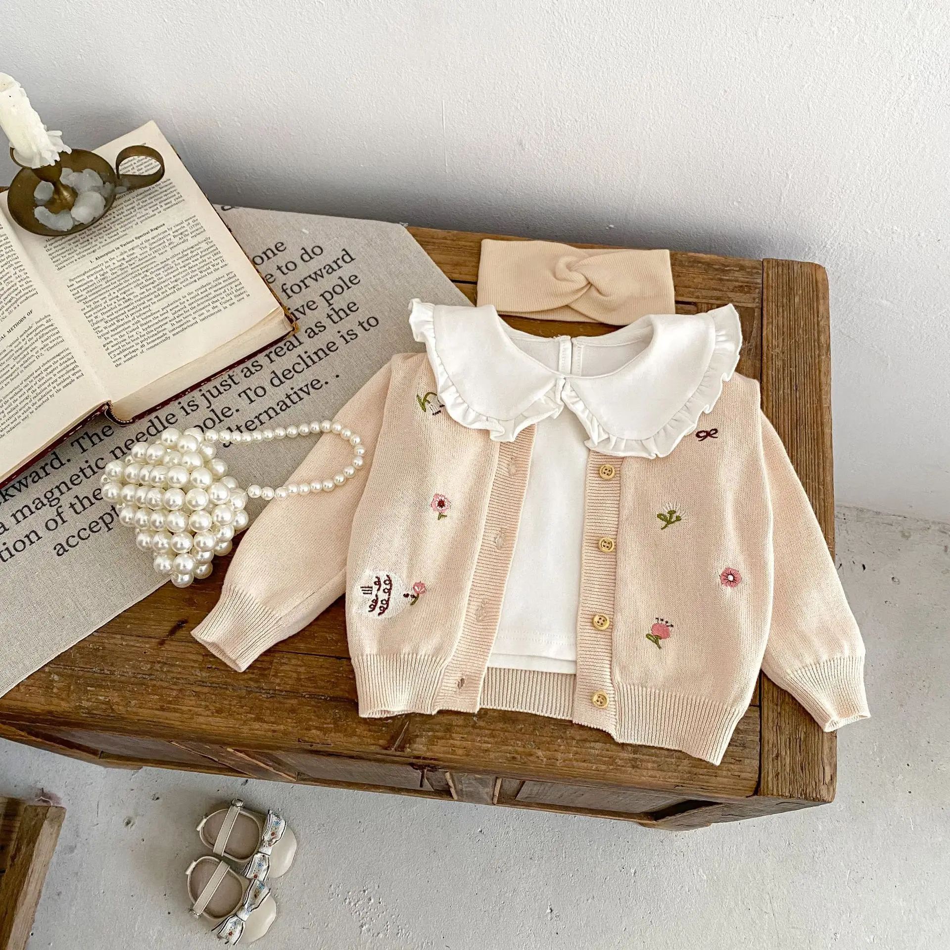 Engepapa Summer Girl Knitted Coat Cute Infant Cardigan Sun Protective Clothing High Quality Baby Clothes