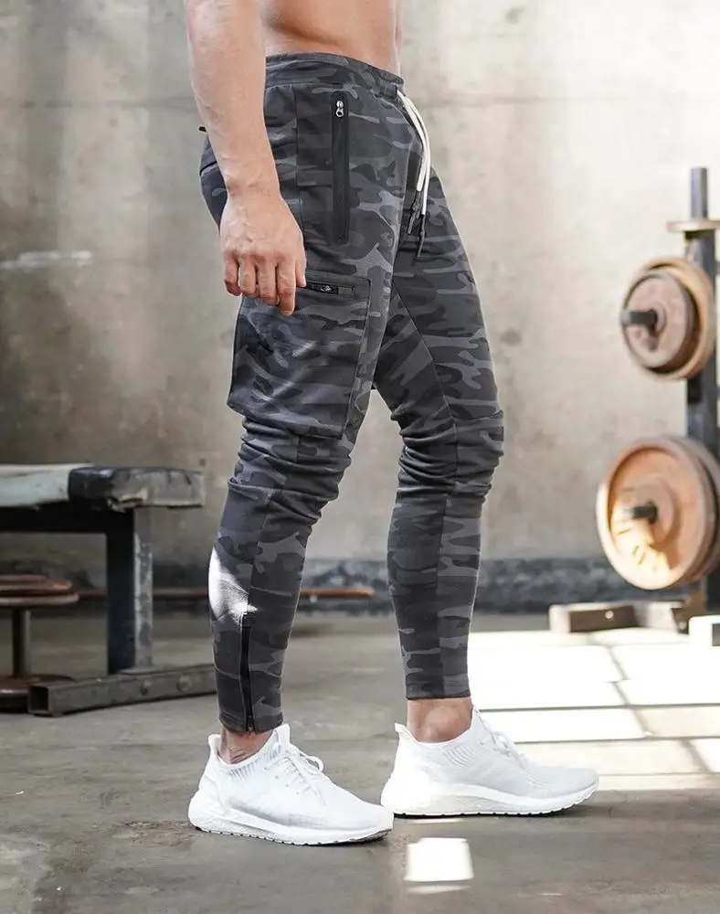 
Wholesale Manufacturer New Design Mens Gym Pants with Pockets Camouflage Mens Sweatpants Joggers 