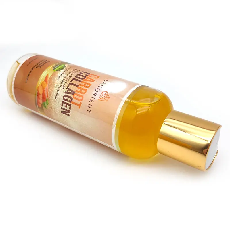 Private Label 7 Days Quick Skin Whitening Collagen Anti-Aging Carrot Oil For Dark Skin Whitening