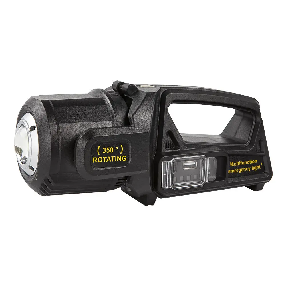 Multifunction Rotating XHP50 LED Head Solar Solution Rechargeable Torch COB Light Searchlight With Solar Battery