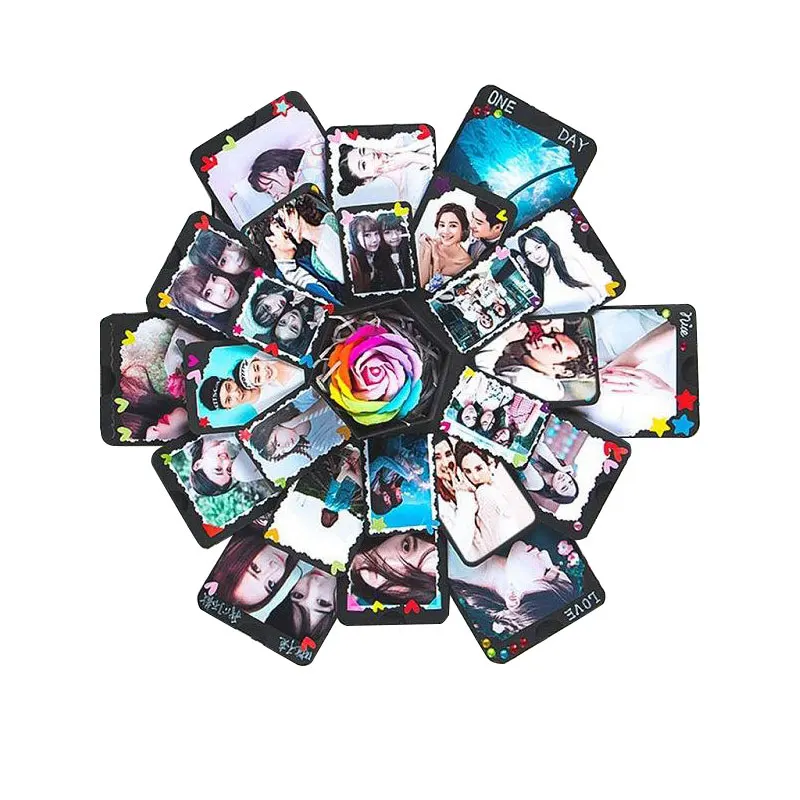 Surprise Packaging Table Gift Card Pop up Box Handmade Coated Paper Gift & Craft Air / Sea / Express Explosion Box Embossing