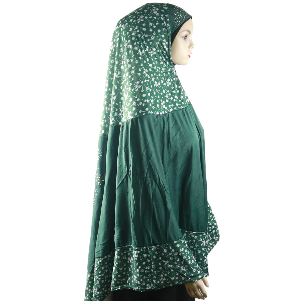 Самый популярный детский однотонный сетчатый вышитый цветок мусульманский детский кристаллический шарф из конопли шапочка хиджаб