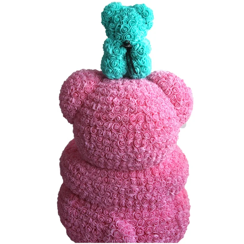 high quality giant forever pe foam rose teddy bear 70 cm for valentine christmas graduation with gift box