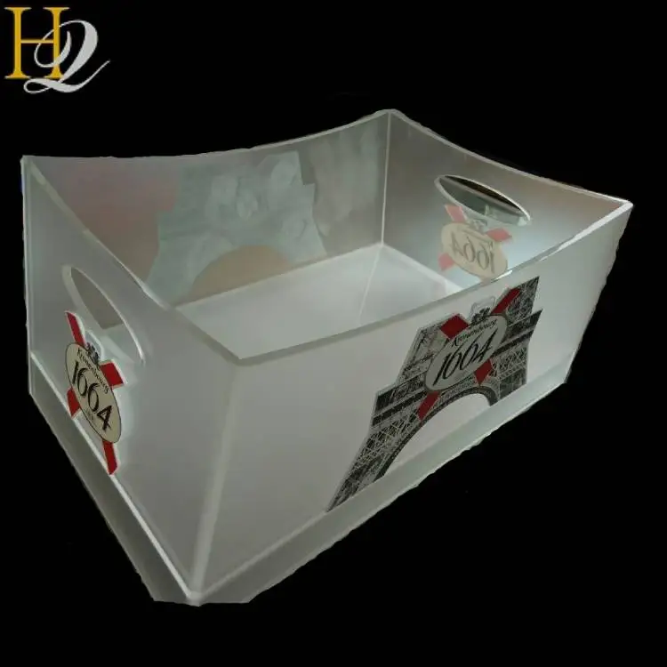 Acrylic ice bucket Beer Buckets Barrel Ice Cooler  display